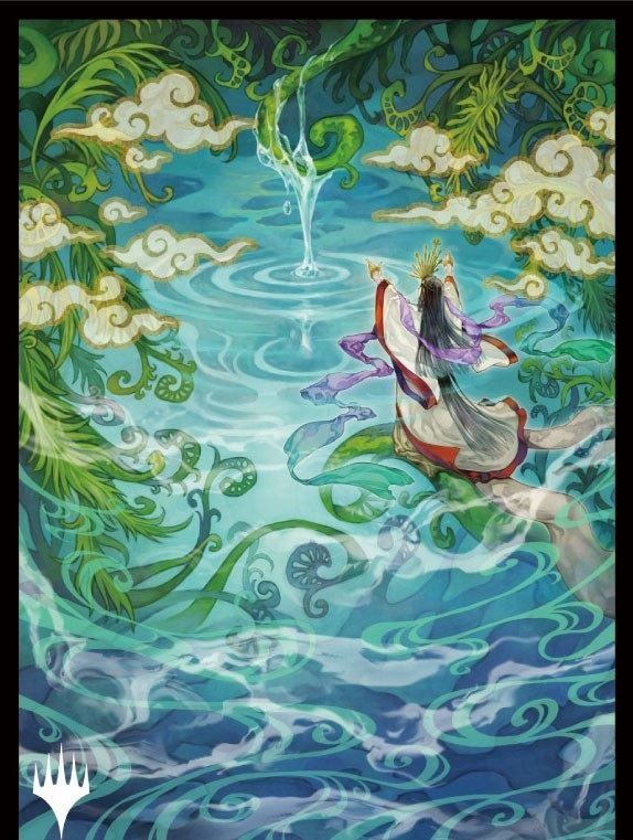 Magic: The Gathering Players Card Sleeve - Strixhaven: School Of Mages Japanese Painting Mystic Archive Growth Spiral (MTGS-169) Ensky