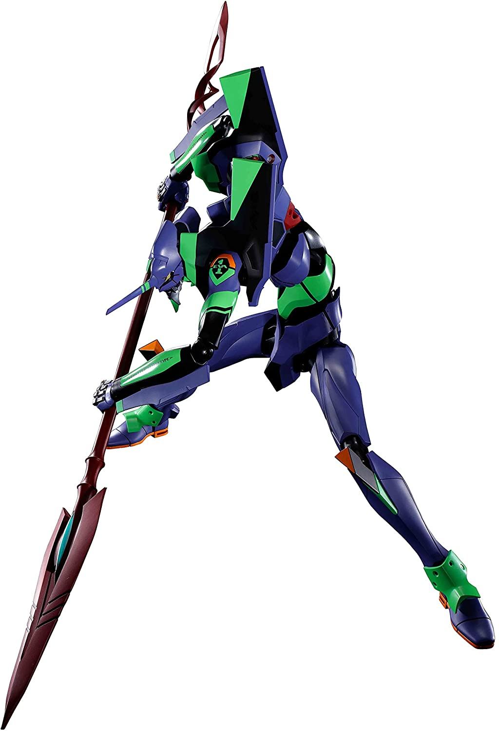 Dynaction Rebuild of Evangelion: Humanoid Decisive Weapon Artificial Human Evangelion EVA-01 + Cassius Spear (Renewal Color Edition) Tamashii (Bandai Toys)