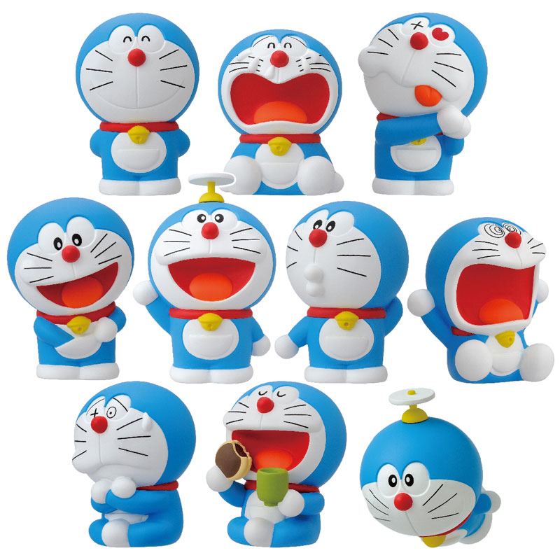 Doraemon Soft Vinyl Puppet Mascot (Set of 10 Pieces) Ensky