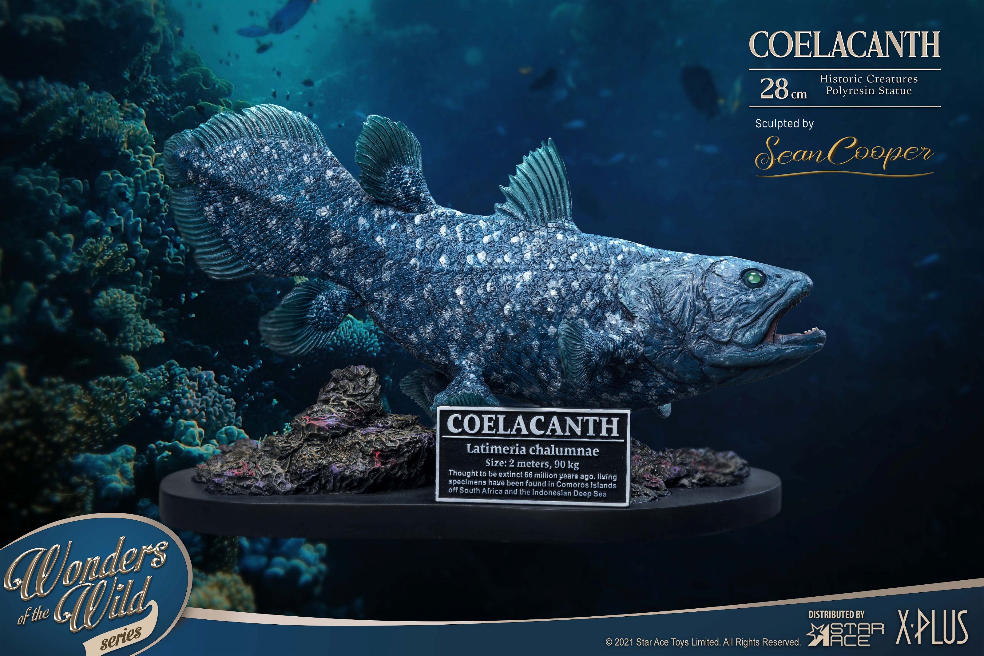 Wonders of the Wild Series: Coelacanth Polyresin Statue Star Ace Toys, X-Plus