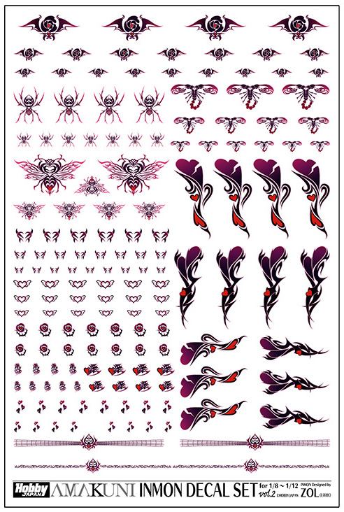 Inmon Decal Set Vol.2 for 1/8-1/12 Scale Hobby Japan
