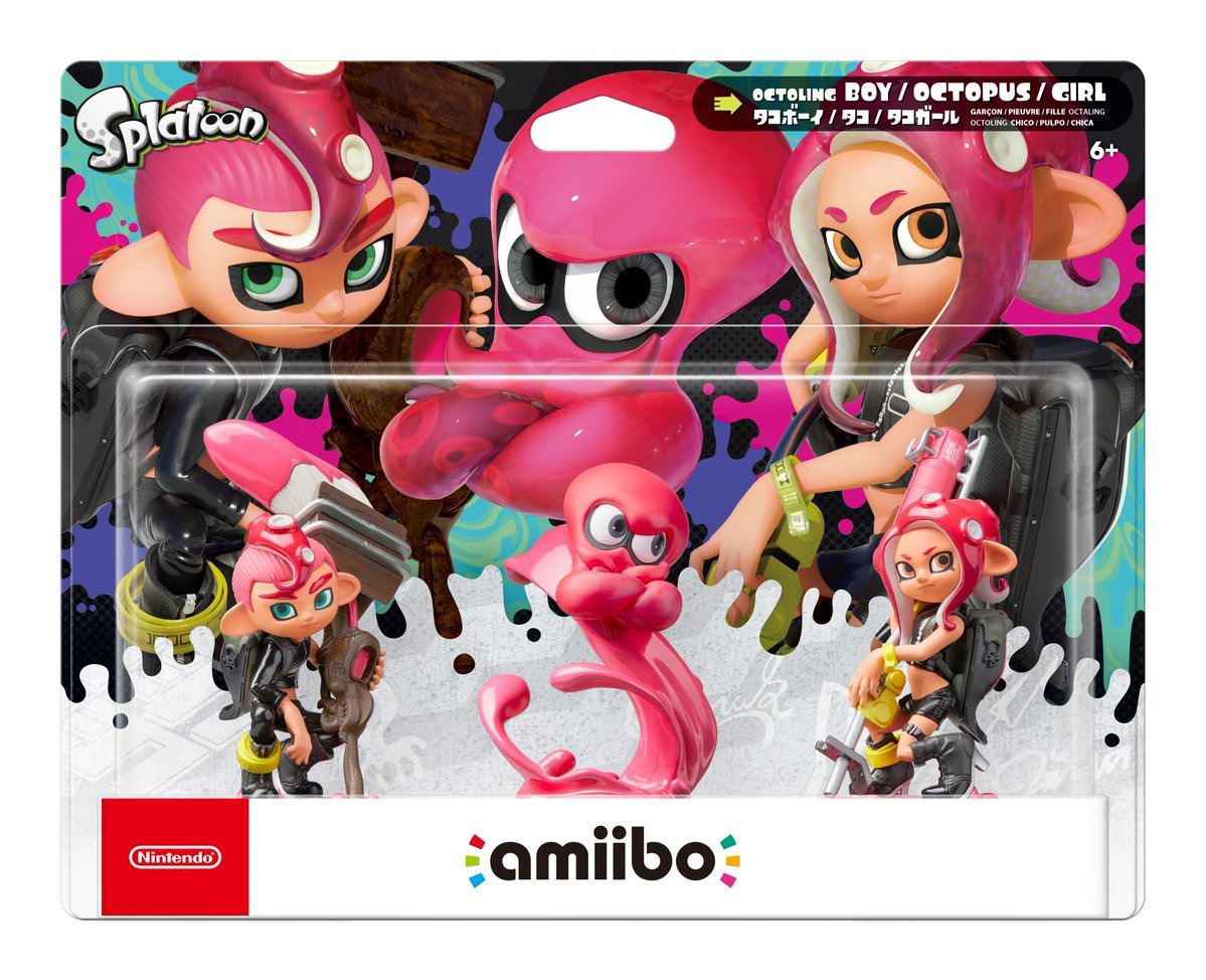 Amiibo Splatoon 2 Series Figure Triple Pack Octoling Boy Octoling Octopus Octoling Girl