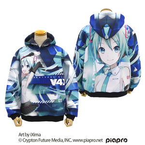 Hatsune Miku V4X - Hatsune Miku V4X Full Graphic Pullover Hoodie (M Size)_