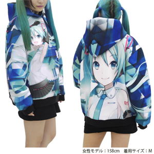 Hatsune Miku V4X - Hatsune Miku V4X Full Graphic Pullover Hoodie (M Size)_