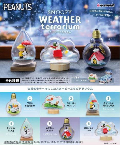 Peanuts Snoopy Weather Terrarium (Set of 6 Pieces) image 1