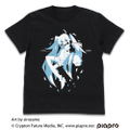 Hatsune Miku - Hatsune Miku T-shirt Sirozame Ver. Black (XL Size) thumbnail 1