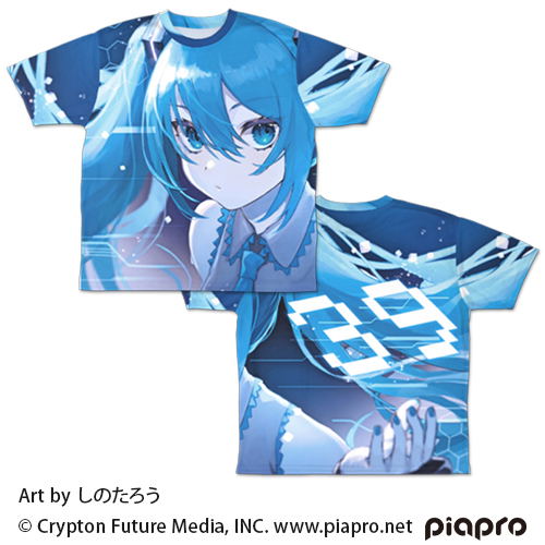 Hatsune Miku - Hatsune Miku Double-sided Full Graphic T-shirt Shinotaro Ver. (XL Size) image 1