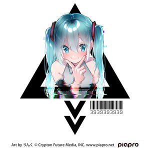 Hatsune Miku - Hatsune Miku Full Color T-shirt Rinku Ver. White (XL Size)_