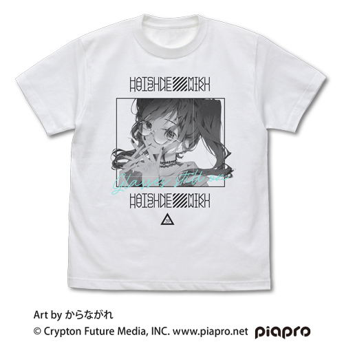 Hatsune Miku - Hatsune Miku T-shirt Kara Nagare Ver. White (XL Size) image 1