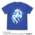 Hatsune Miku - Hatsune Miku T-shirt Sirozame Ver. Royal Blue (S Size) thumbnail 1