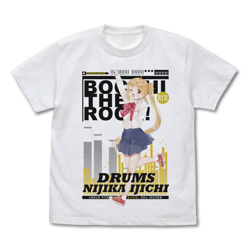 Bocchi the Rock! - Ijichi Nijika Full Color T-shirt White (XL Size) image 1