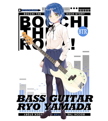 Bocchi the Rock! - Ryo Yamada Full Color T-shirt (White | Size M) image 2