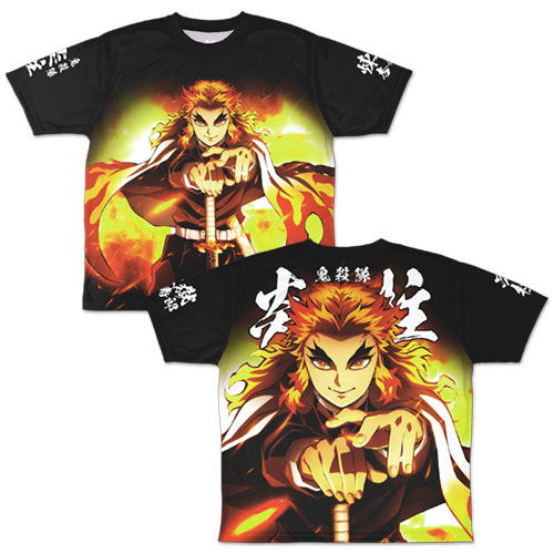 Kimetsu no Yaiba - Kyojuro Rengoku Double-sided Full Graphic T-shirt (XL Size) image 1