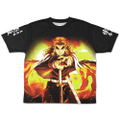 Kimetsu no Yaiba - Kyojuro Rengoku Double-sided Full Graphic T-shirt (XL Size) thumbnail 2