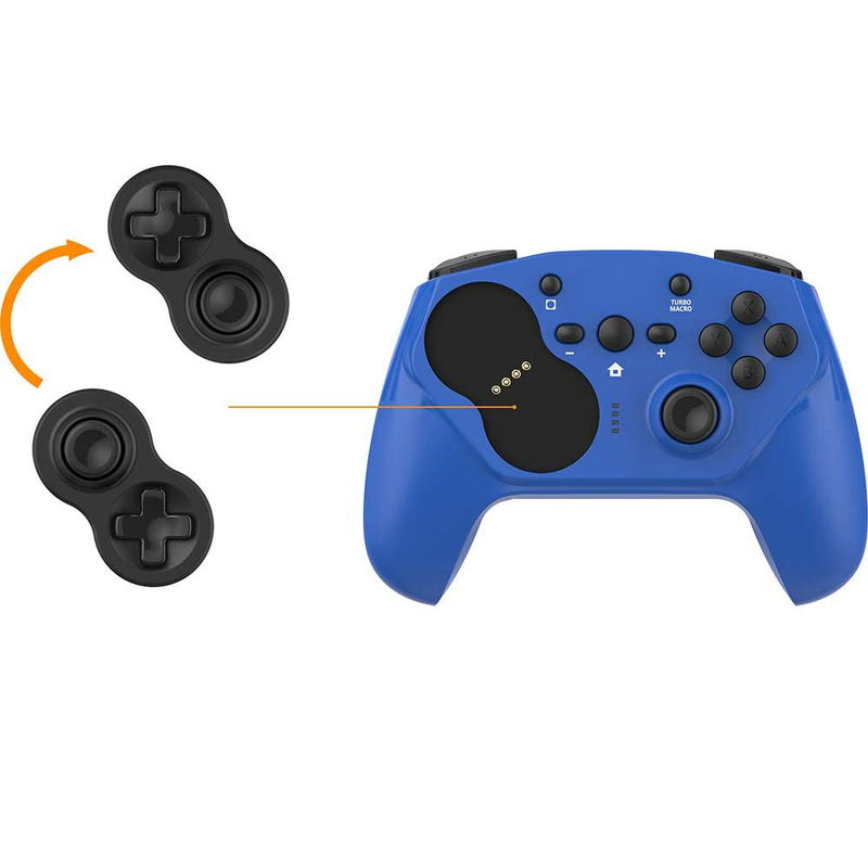 Cyber Gadget Gyro Wireless Controller PRO for Nintendo Switch (Blue x Black) image 2