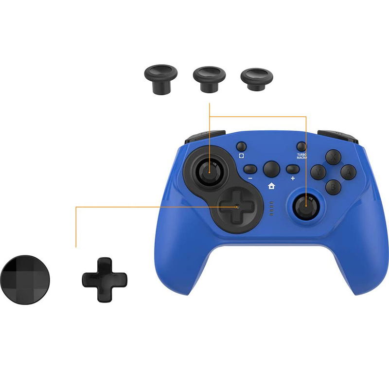 Cyber Gadget Gyro Wireless Controller PRO for Nintendo Switch (Blue x Black) image 3