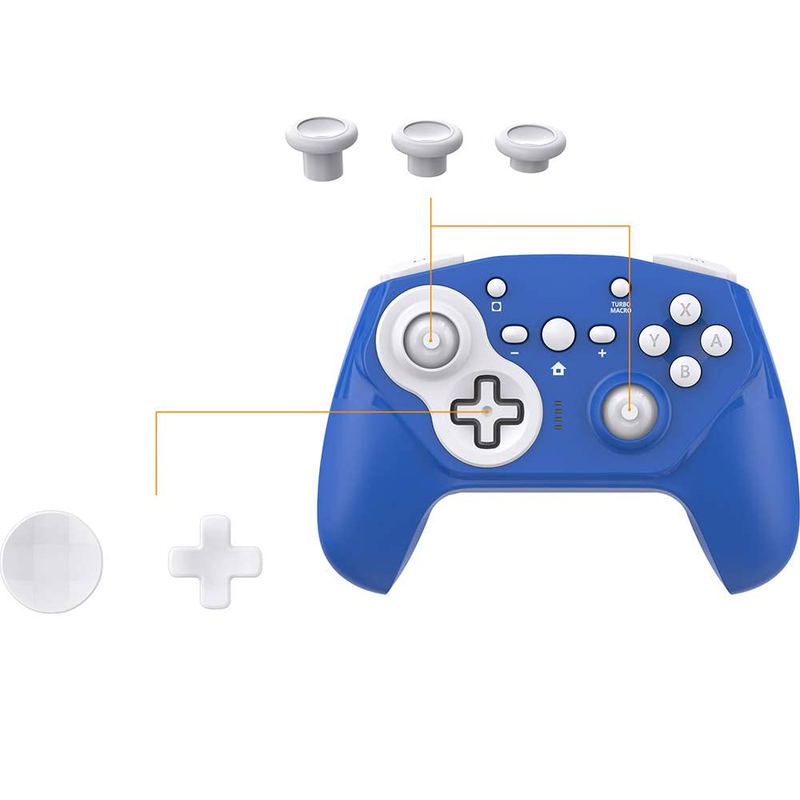 Cyber Gadget Gyro Wireless Controller PRO for Nintendo Switch (Blue x White) image 3