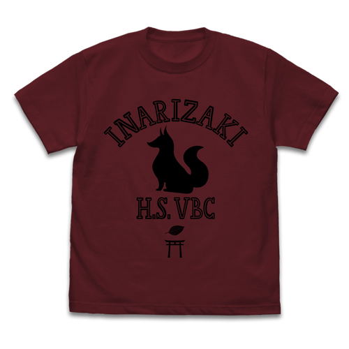 Haikyuu To The Top - Inarizaki High School Volleyball Club T-shirt Burgundy (S Size) image 1
