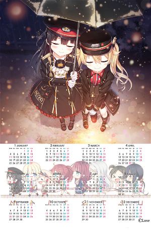 Maitetsu W Suede B2 Wall Scroll Calendar: Hachiroku & Olivi