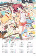 Maitetsu W Suede B2 Wall Scroll Calendar: Hibiki thumbnail 4