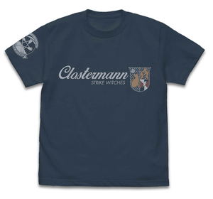 501st Joint Fighter Wing Strike Witches: Road to Berlin Perrine-H. Clostermann Personal Mark T-shirt Slate (S Size)_