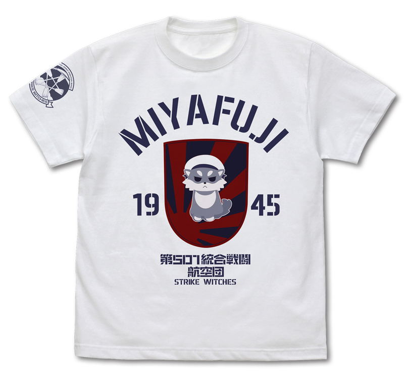 501st Joint Fighter Wing Strike Witches: Road to Berlin Yoshika Miyafuji Personal Mark T-shirt White (L Size) image 1