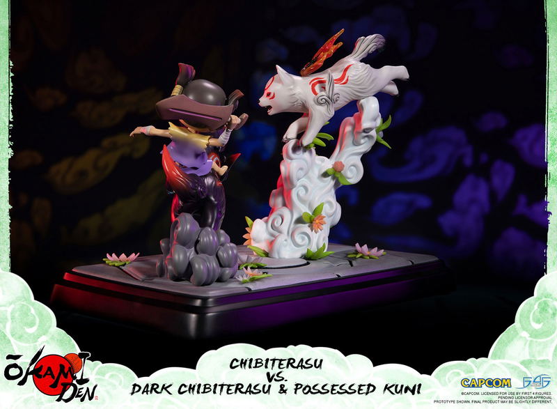 Okamiden - Chibiterasu vs. Dark Chibiterasu & Possessed Kuni Painted Statue [Standard Edition] image 24