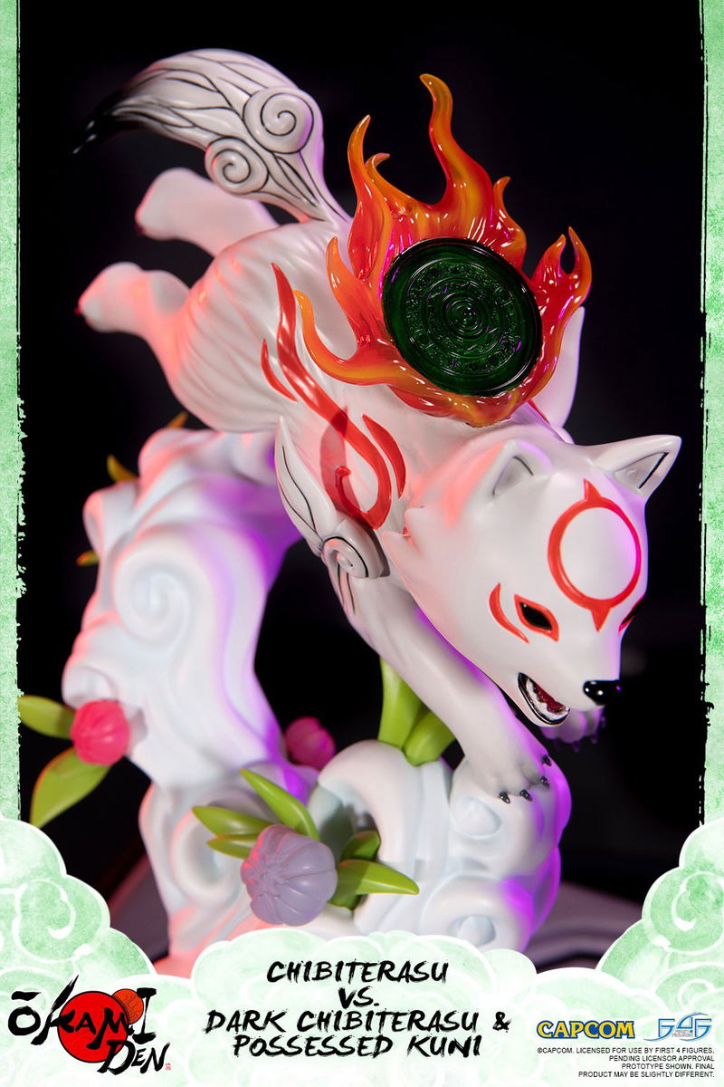 Okamiden - Chibiterasu vs. Dark Chibiterasu & Possessed Kuni Painted Statue [Standard Edition] image 30