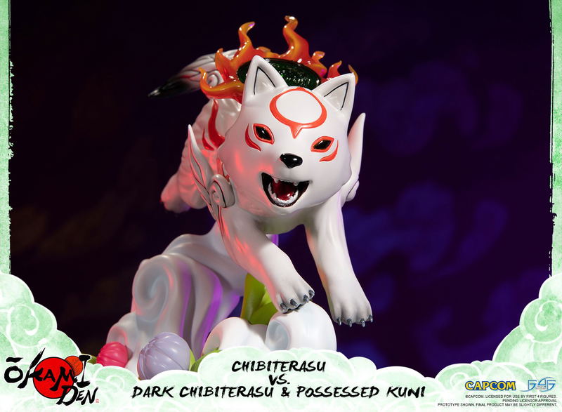 Okamiden - Chibiterasu vs. Dark Chibiterasu & Possessed Kuni Painted Statue [Standard Edition] image 13