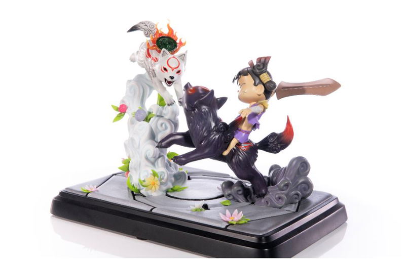 Okamiden - Chibiterasu vs. Dark Chibiterasu & Possessed Kuni Painted Statue [Standard Edition] image 2