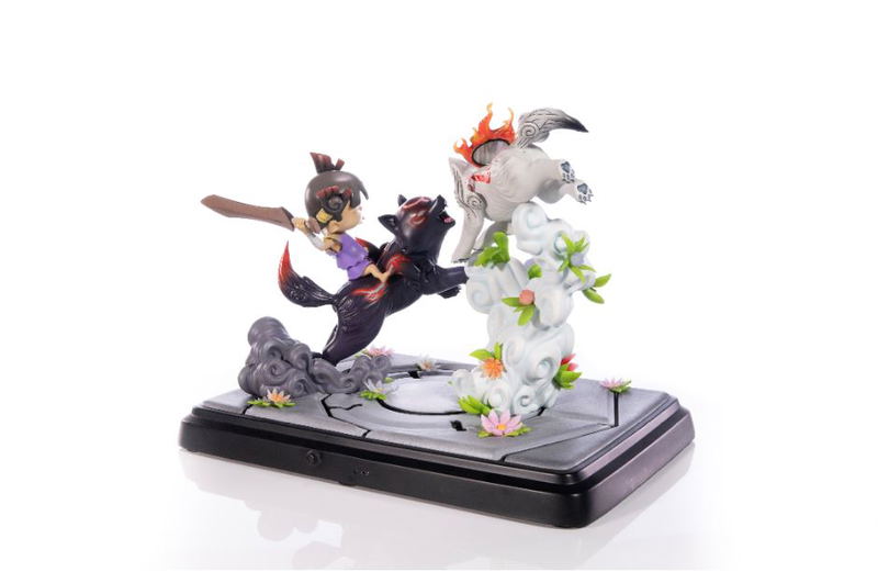 Okamiden - Chibiterasu vs. Dark Chibiterasu & Possessed Kuni Painted Statue [Standard Edition] image 6