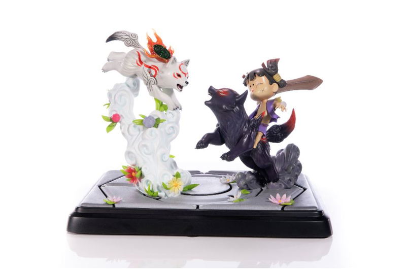 Okamiden - Chibiterasu vs. Dark Chibiterasu & Possessed Kuni Painted Statue [Standard Edition] image 9