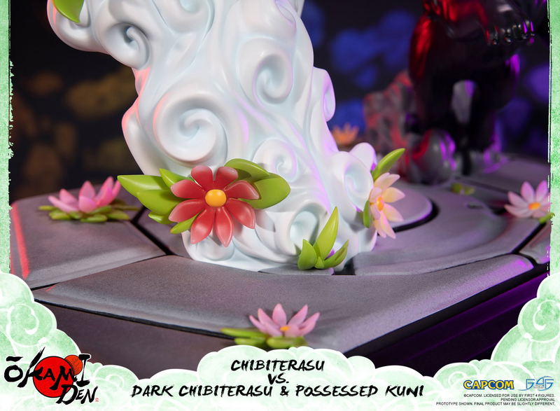 Okamiden - Chibiterasu vs. Dark Chibiterasu & Possessed Kuni Painted Statue [Standard Edition] image 19