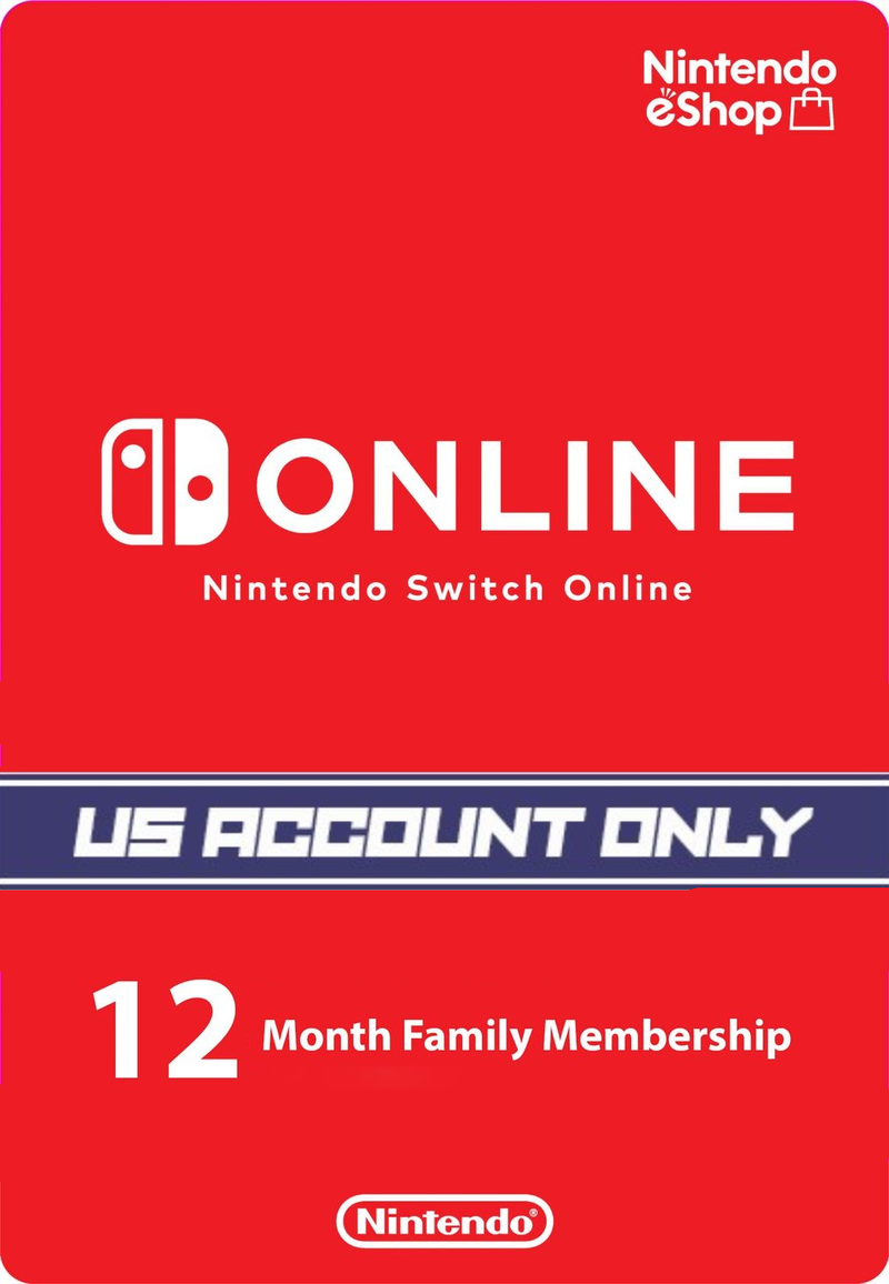Nintendo Switch Online 12 Month Family Membership | US Account <span class="ext ext_digital">digital</span> image 1