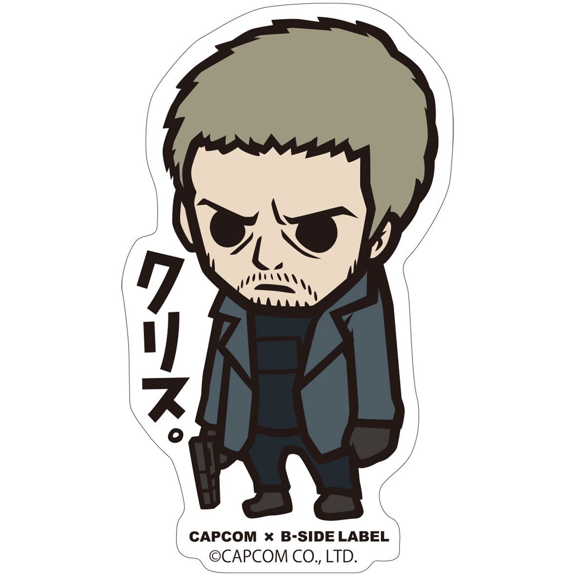 Capcom X B Side Label Sticker Resident Evil Chris 9218