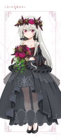 Ms. Vampire Who Lives In My Neighborhood Original Illustration Big Tapestry: Sophie (Dress) thumbnail 1
