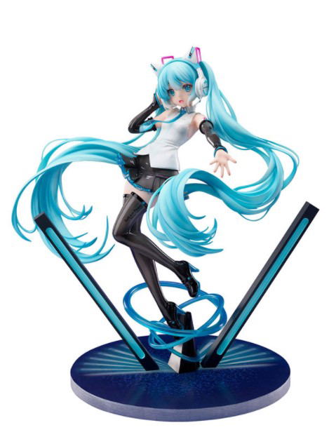Vocaloid 1/7 Scale Pre-Painted Figure: Hatsune Miku Cat Ear Headphone Ver. image 1