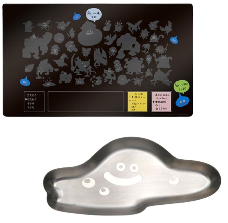 Dragon Quest - Desk Mat with Command Window And Metal Tray Liquid Metal Slime (Set) image 1