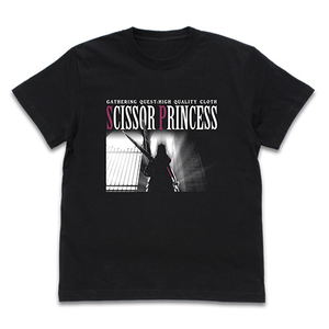 Sleepy Princess in the Demon Castle - Gathering Quest: High Quality Cloth Scissor Princess T-Shirt Black (XL Size)_