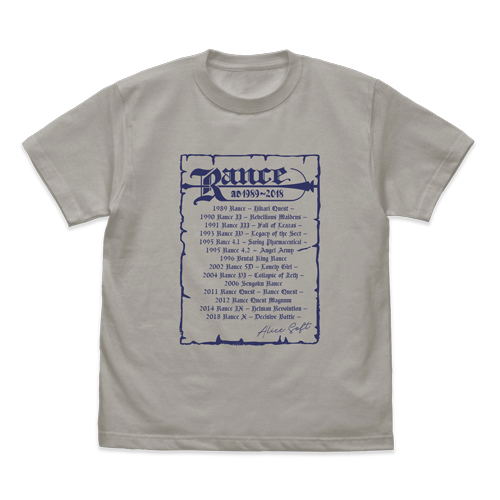 Rance - Rance History T-shirt Light Gray (L Size) image 1