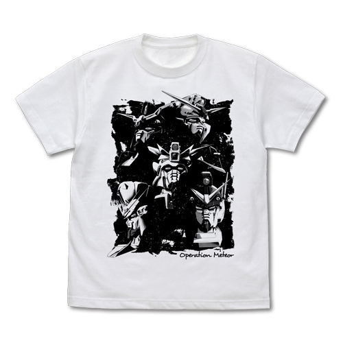 Mobile Suit Gundam Wing - Operation Meteor MS T-shirt White (XL Size) image 1