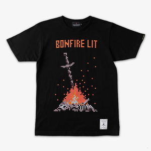 Dark Souls Torch Torch T-shirt Collection Encore: 8bit Bonfire 2021 Ver. Black (M Size)_