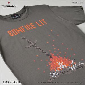 Dark Souls Torch Torch T-shirt Collection Encore: 8bit Bonfire 2021 Ver. Charcoal (L Size)