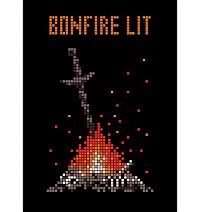 Dark Souls Torch Torch T-shirt Collection Encore: 8bit Bonfire 2021 Ver. Charcoal (S Size)