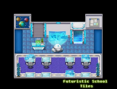 RPG Maker VX Ace: Futuristic School Tiles (DLC) <span class="ext" style="background-color: #2a475e; color: #FFFFFF;">STEAM</span> <span class="ext" style="background-color: #B0000F; color: #FFFFFF;">DLC</span> <span class="ext ext_digital">digital</span> image 2