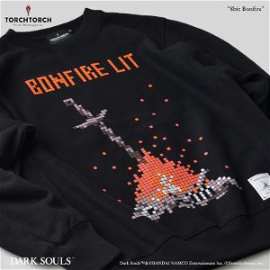 Dark Soul x Torch Torch / 8bit Bonfire Sweat Shirt Black (XL Size)