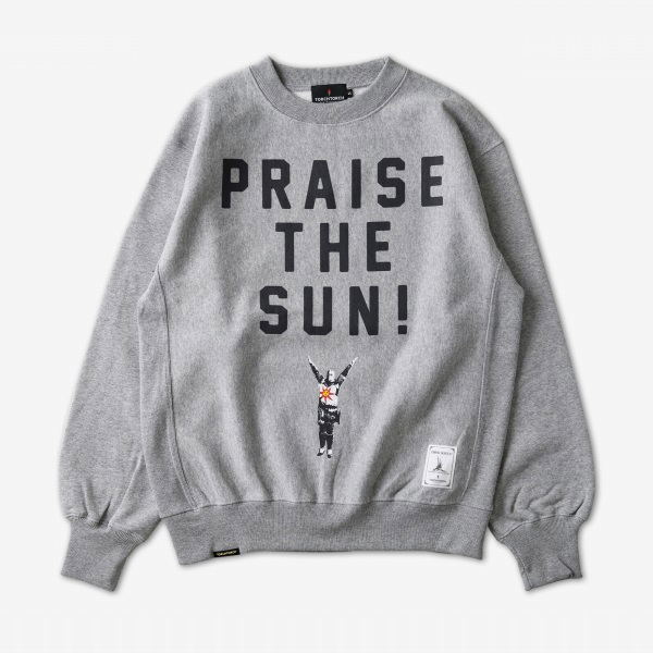 Dark Soul x Torch Torch / Solaire of Astora Sweat Shirt Heather Gray (XXL Size) image 1