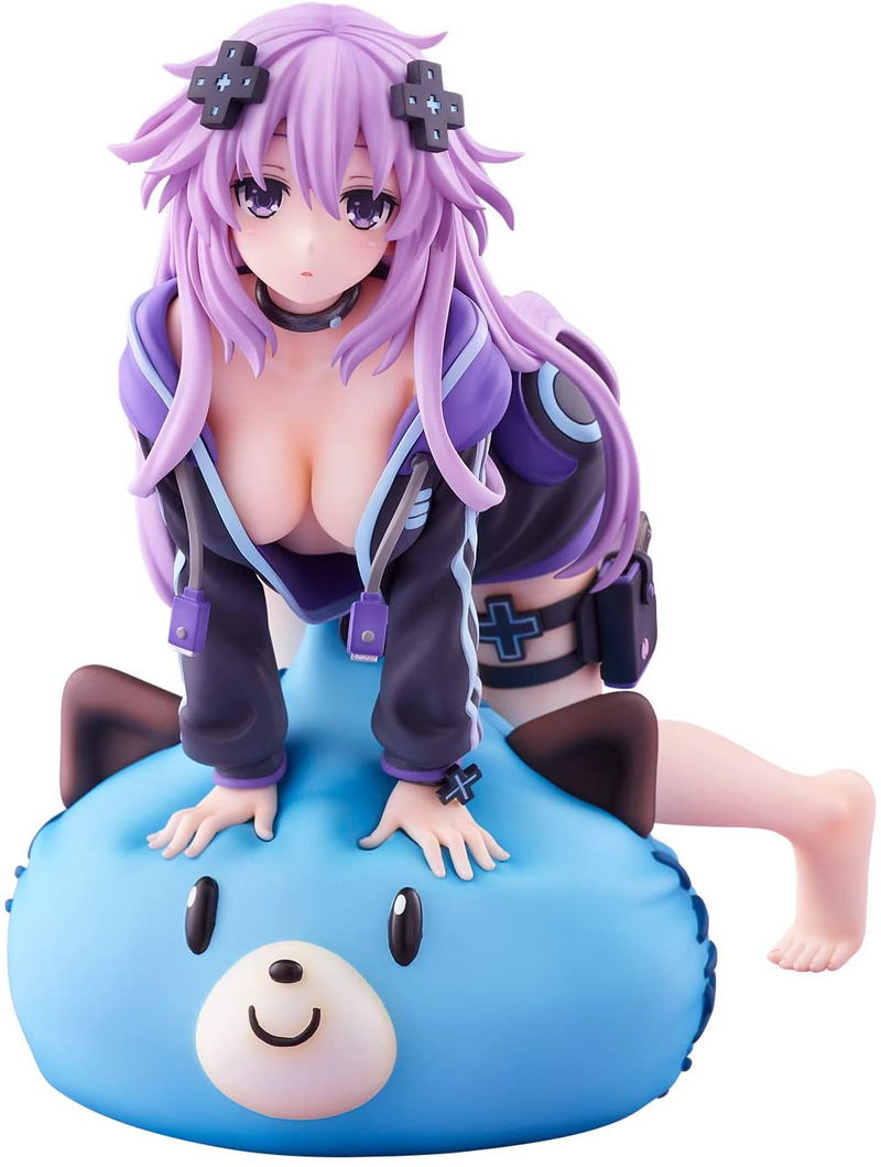 Hyperdimension Neptunia 1/8 Scale Pre-Painted Figure: Dimensional Traveler Neptune Waking Up Ver. image 1