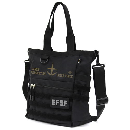 Mobile Suit Gundam - Earth Federation Forces Functional Tote Bag Black image 1