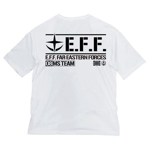 Mobile Suit Gundam 08th MS Squadron - 08th MS Squadron Big Silhouette T-shirt White (XL Size) image 3